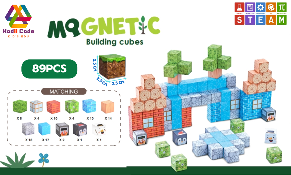JXD-1278 forest 89PCS cube 2.5x2.5x2.5 cm