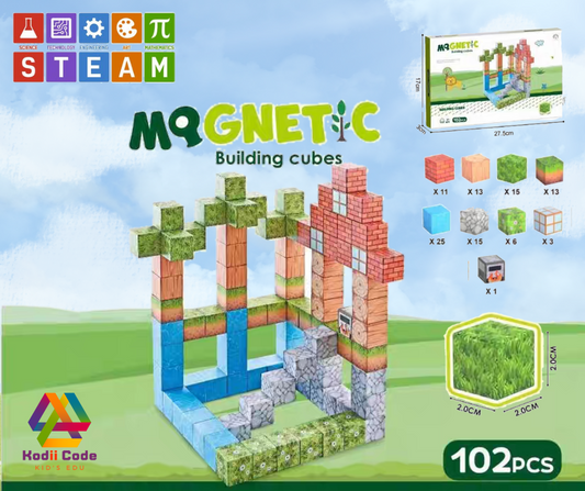 Magnetic Building Cubes 102 pcs