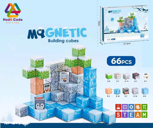 Magnetic Building Cubes 66 pcs