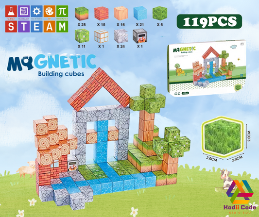 Magnetic Building Cubes 119 pcs - kodiicode